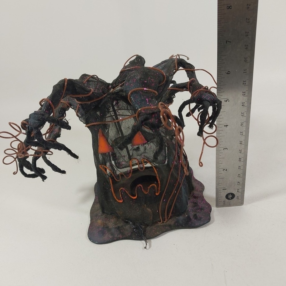 Spooky Tree Metal Mesh Candle Holder Halloween Tea Light Haunted‎ Forest 6" T - Picture 5 of 5